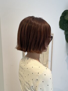 イニ 福井店(ini) ミニボブ × オレンジブラウン / 大竹