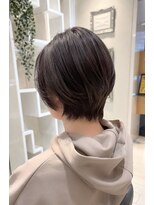 クラメール 黒崎コムシティ店(Kraemer)&nbsp;暗髪×大人ショートボブ×前髪なし