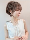 □丸みショートボブ/レイヤー/20代30代40代50代/顔周りカット