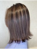 切りっぱなしボブ×バレイヤージュ♪