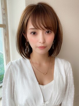 アフロート ディル(AFLOAT D'L) 大人かわいい ワンレンボブ 前下がりボブ ひし形シルエット KI