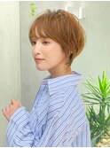 大人かわいい長めショートボブ/ショートカット/30代40代50代