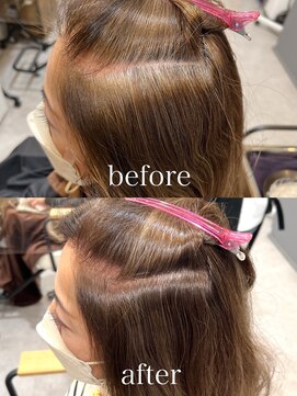 グラッシー センター北店(GLASSI) 【脱白髪染めハイライト】白髪ぼかし★アッシュグレージュカラー