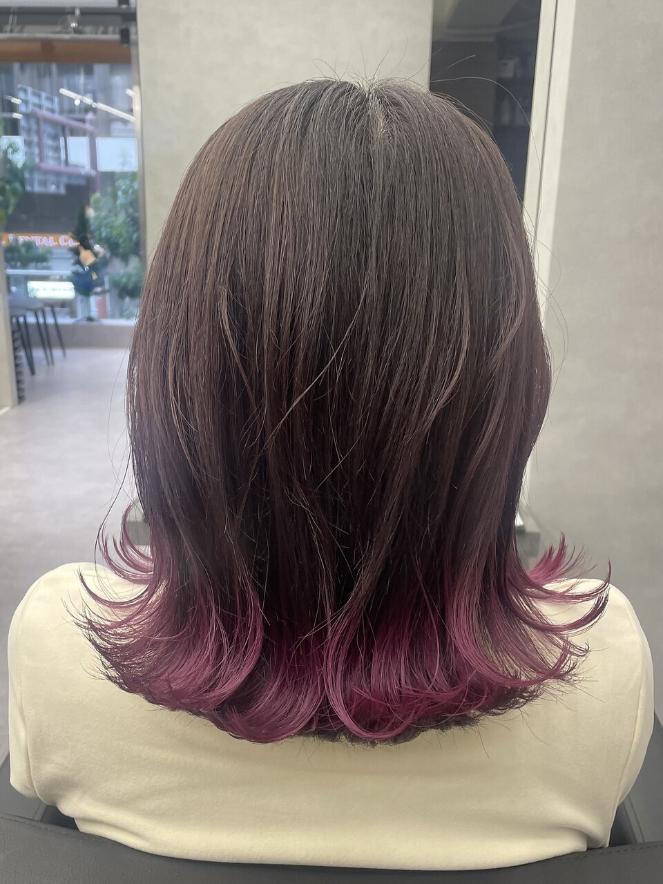 裾カラーパープル/カシスカラー/デザインカラー/グラデーション