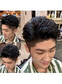 20代30代40代メンズビジネスツーブロック刈り上げバックスタイル