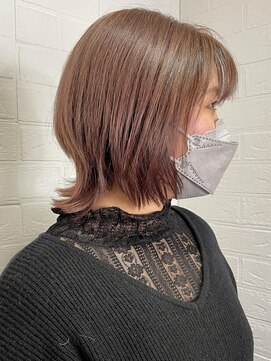 ヘアースペースブルーム プリュス 石橋店(HAIR SPACE BLOOM plus) 石橋阪大前/ウルフ/ピンクベージュ/アンブレラカラー