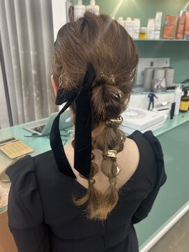 ポール(pole) 結婚式お呼ばれツインアレンジ