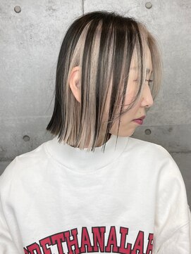 マックス フォー ヘアー(MAX FOR HAIR) 綺麗な外ハネボブ×インナーカラー◎