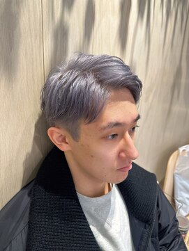 フリーラ 表参道(freera) メンズハイトーンシルバーラベンダーブロンドダブルカラー