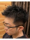 20代30代ビジネスカジュアル◎刈り上げスパイキーショート
