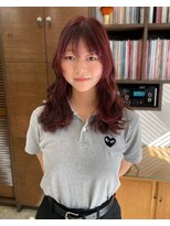 ルイス(Lewes)&nbsp;レイヤーカット/姫カット/レッドカラー/ブリーチなしカラー/