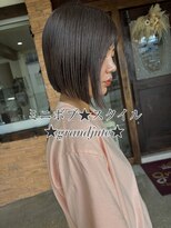 グランジュテ(grandjute) ショート ボブ イルミナカラー ハイライト 小顔カット