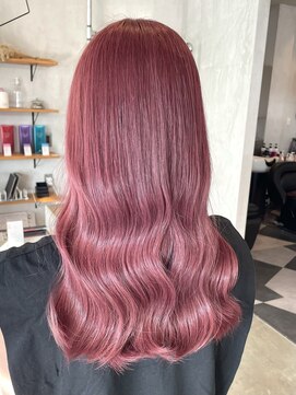 シェル 津山の手店(shel) 10代20代ブリーチ透明感かわいいピンクカラー