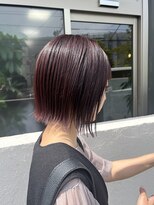 ランプヘアーデザイン(LAMP HAIR DESIGN)&nbsp;【大森 智博】外ハネボブ/カシスカラー