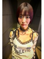 キジ(KIJI)&nbsp;レイヤーボブ/ミニボブ/レッド/ワインレッド/ワイドバング