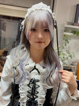 アポロ 横浜駅店(apollo) xカラー/ホワイトグレージュ/レイヤーカット/チェリーブラウン