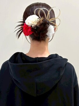 ユニバイリサ 天神大名店(uni by risa) 和装ヘアスタイル ヘアセット お団子 アップ カチモリアレンジ