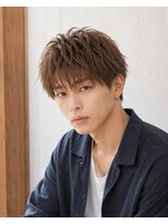 MEN's Baguz MEN'Sカット/ MEN'Sパーマ/ MEN'Sカラー 韓国風ブラウン束感メンズレイヤーウルフパーマショート