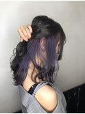 アッシュブラック×インナーカラー ラベンダー 新宿/美容室/YAMA
