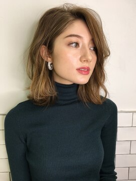 ラル 立川(lar) lar STYLE_オリーブベージュレイヤーカットウェットヘア