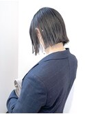 黒髪ぱつっと前下がりボブ【吉祥寺・髪質改善ストレート】