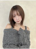 【monaco】切りっぱなしボブ/シースルー前髪/逆三角/広尾美容室