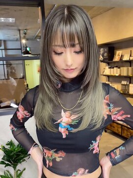 サニー 渋谷(SUNNY) レイヤーカット、バレイヤージュ、ハイライト、グレージュ