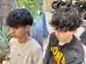 【三谷限定】men's特化 カット+パーマ¥12000(波巻き、ツイスパ+¥2000)