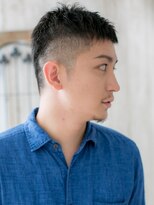 モッズヘア メン 上尾東口店(mod's hair men)&nbsp;ダークアッシュワイルドフェザーショートフェード刈り上げY上尾