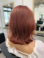 イマ 名駅店(ima)&nbsp;チェリーピンク／外ハネミディアム／小顔カット