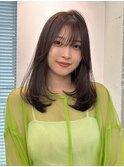 ロングレイヤー/レイヤーカット/オージュア/ベージュカラー
