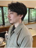 メンズ ショートスタイル センターパート 直毛