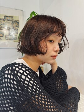 ヒュージ 表参道(huge) ショートボブ/ミニボブ/ニュアンスパーマ/顔周りカット/20代30代