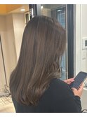 オリーブベージュ　新宿/髪質改善/透明感カラー/韓国ヘア