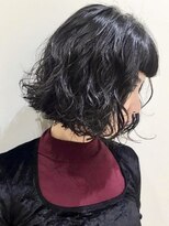 ピークアブー 原宿ハラカド(PEEK-A-BOO) ミニボブパーマ/カーリーショート/大人黒髪/癖毛くせ毛/前髪あり