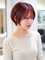 ルービック 和歌山(Rubik's) 韓国風レッドカラー×外ハネミディアム