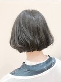 黒髪ワンカールボブ