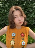 頬骨くらいの前髪アレンジがかわいいボブ【さのあおい】