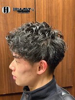 2ブロパーマショート　五反田　理容室　床屋