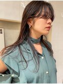 表参道長め前髪ニュアンスレイヤー　レイヤーカットモードヘア