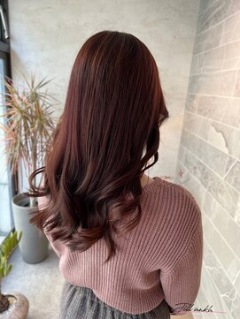 ジル アンク(Jill ankh) 《Jillankh 姫路駅前》ピンクパープル 艶髪 おくれ毛 暖色系