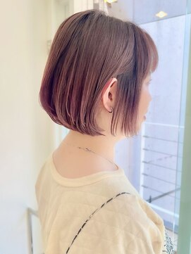 ロンドエニカ 大宮(Lond enika) 切りっぱなしボブエアリーロング美髪ピンクブラウン[大宮]