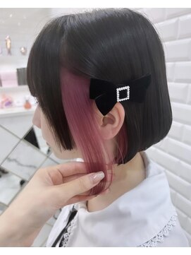 リルミー(Lilme) 内巻きボブ×インナーピンク＊rina＊
