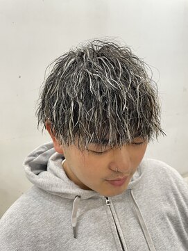 ルートヘアー(Root Hair) ホワイトメッシュ×ツイストパーマ