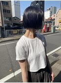 アッシュブラック×ミニボブ