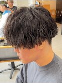 ツイストスパイラルパーマ刈り上げツーブロックメンズパーマ