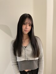 シースルーバング/ぱっつん前髪/髪質改善トリートメント