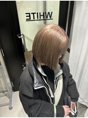 ミルクティーグレージュ×ミニボブ