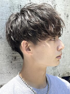 フィフス 神南(fifth) ツイストスパイラルパーマメンズマッシュウルフセンターパート