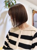 大宮韓国タッセルボブヘイリー切りっぱなし前下がりボブ20代30代